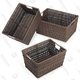 Whitmor Rattique Storage Baskets Java Set of 3